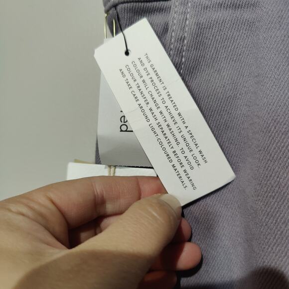 NWT Wilfred Aritzia Sz 8 Modern Cargo Pants Purple Slate Barrel Leg High Rise - Picture 8 of 10